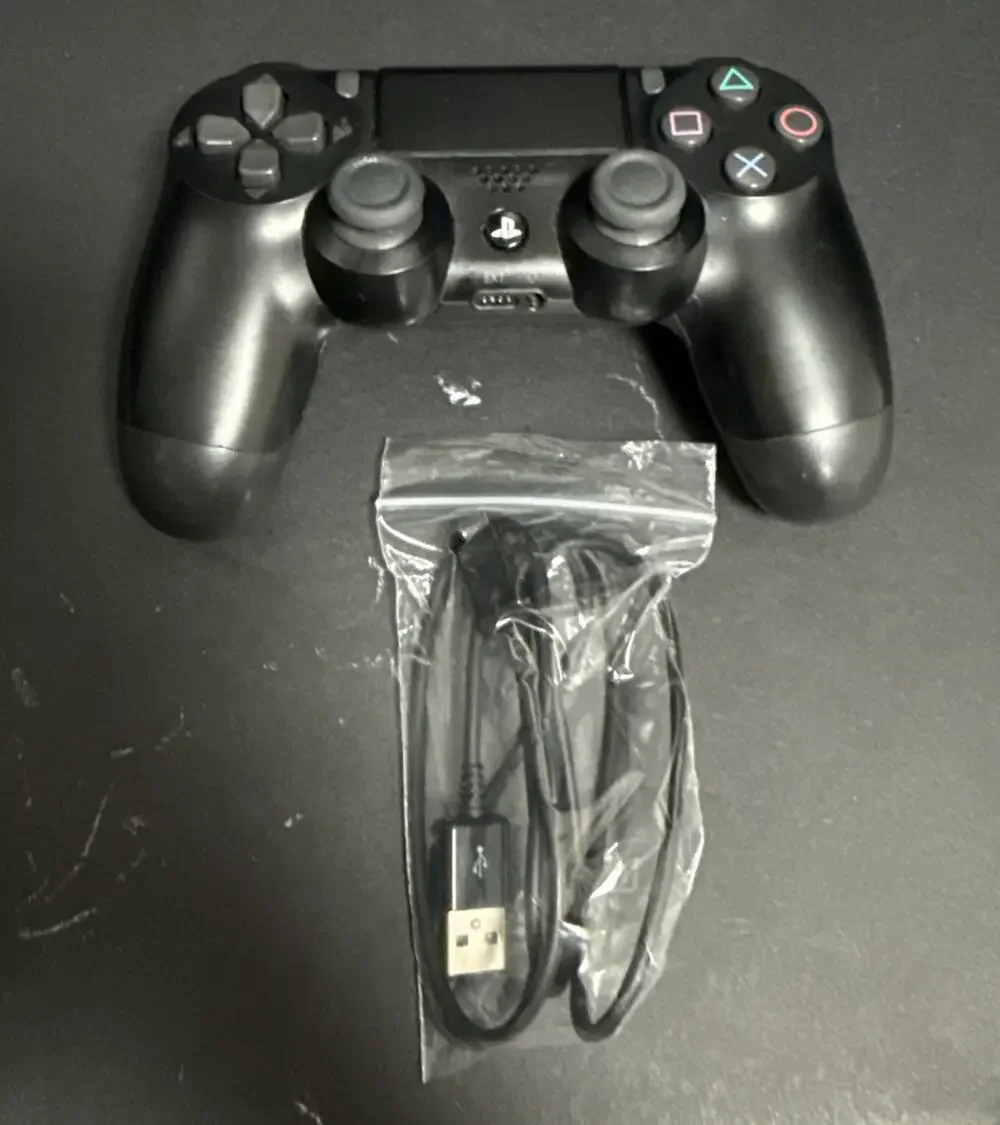 Sony DualShock 4 Wireless Bluetooth Controller CUH-ZCT2U Black PS4 Charge Cable